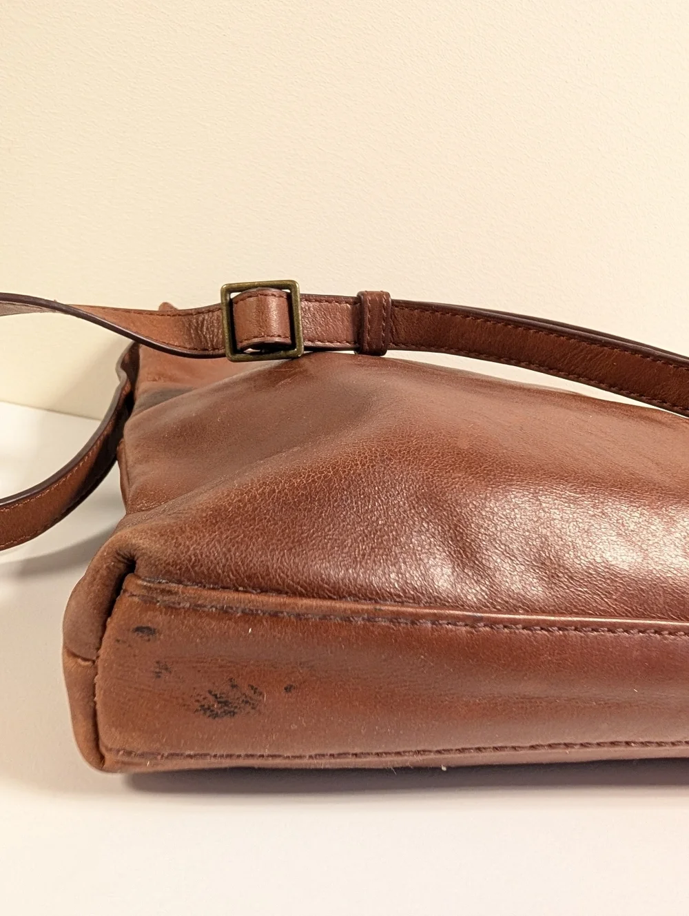 Margot Cognac Leather Crossbody Bag Boho Classic Shoulder Purse